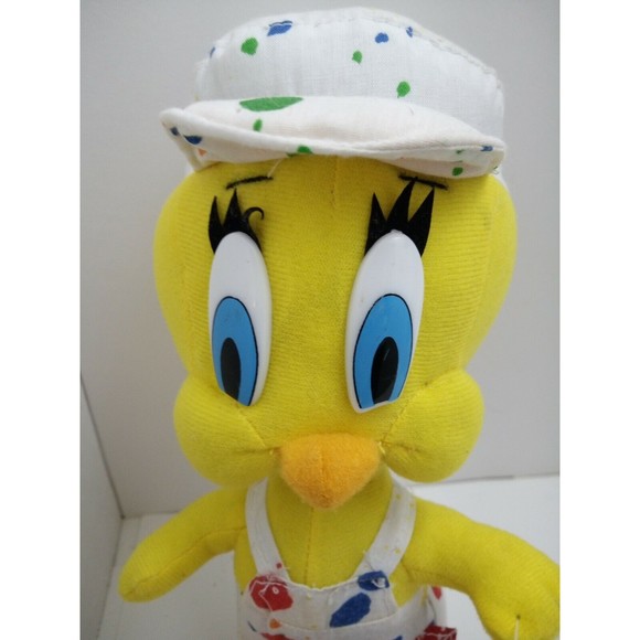 Looney Toons Painter Tweety Bird. With Tag.  9".  1998. - Picture 5 of 11